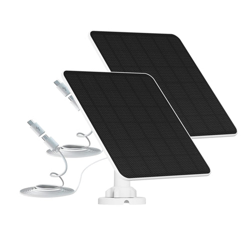 Solarpanel 6W für Akku-Überwachungskamera 2er-Set IP65 Aussen