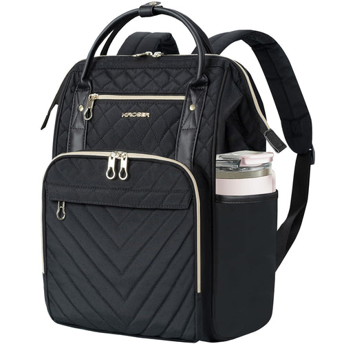 Laptop Rucksack Damen 17 Zoll PU-Leder wasserabweisend Business