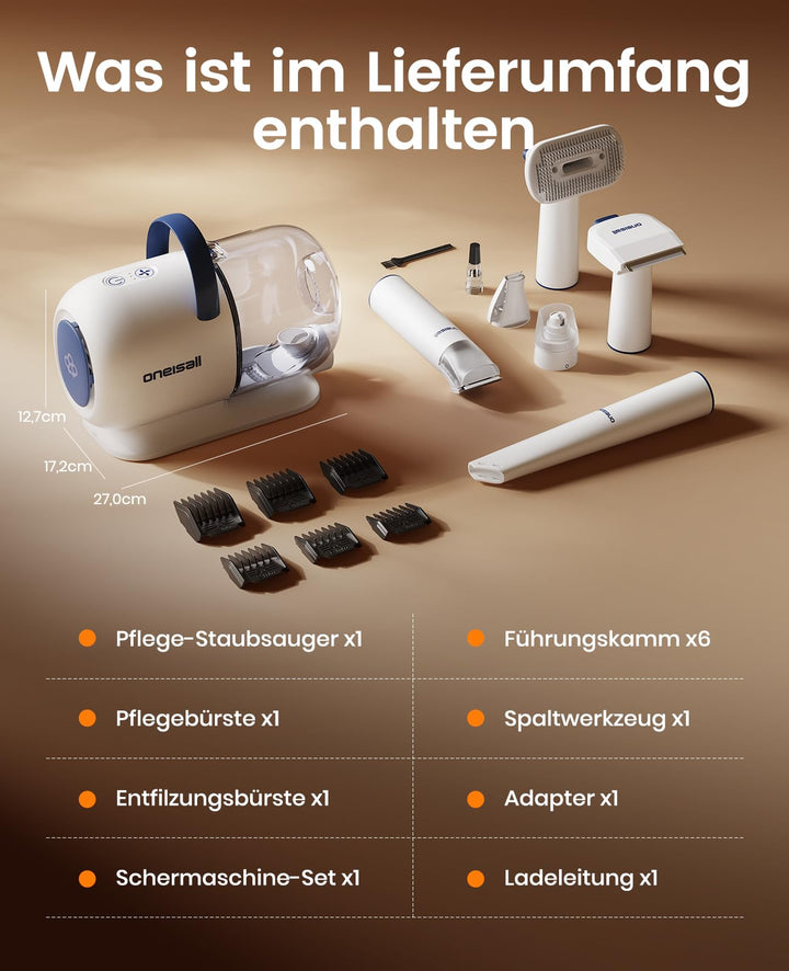 Hundeschermaschine mit Staubsauger 6-in-1 Set 2L Behälter - Bild 8