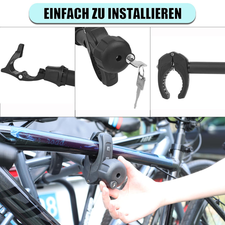 Fahrradrahmenhalter 3er-Set 25/32/45 cm abschliessbar für Heckträger - Bild 6