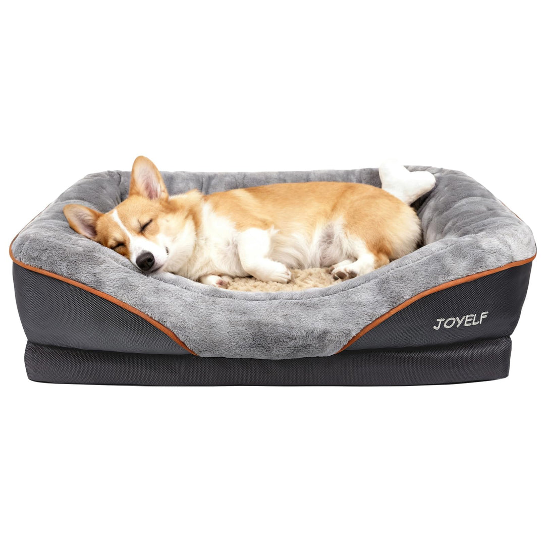 Orthopädisches Hundebett Memory-Schaum mit Rand 80x56cm für kleine bis mittelgrosse Hunde