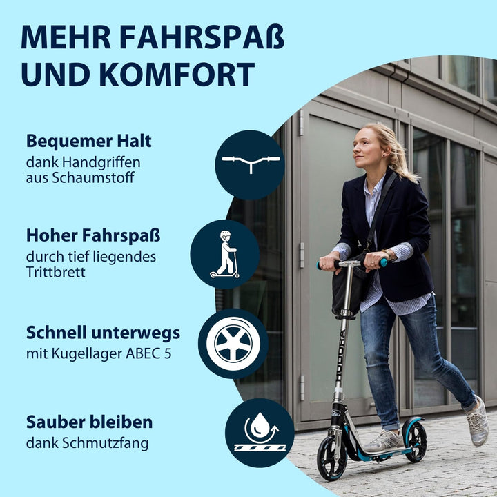 Cityroller Aluminium 205mm klappbar höhenverstellbar bis 100 kg - Bild 3