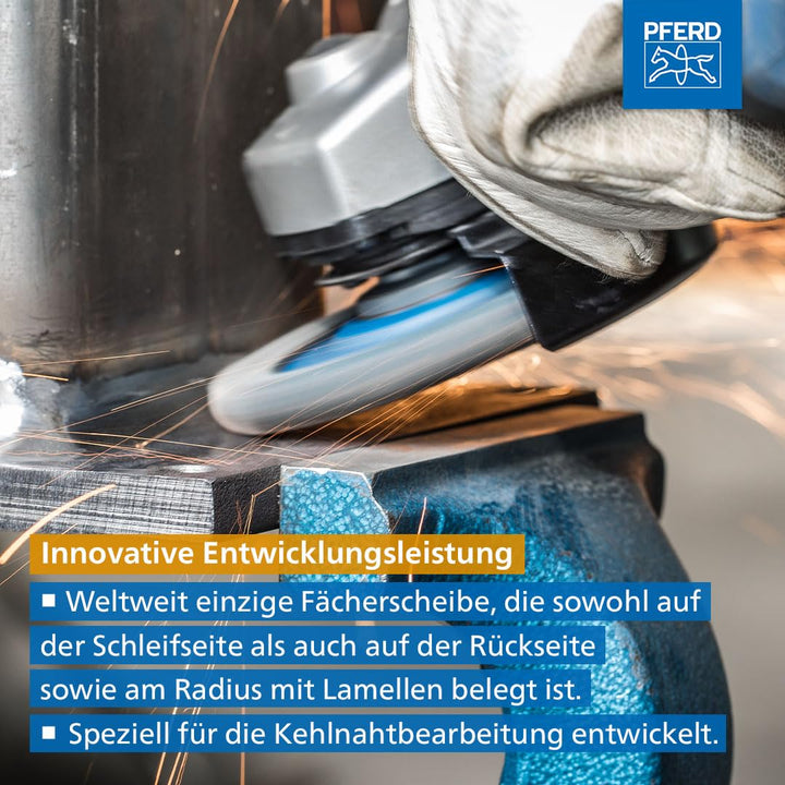 Fächerscheibe Kehlnaht Zirkonkorund Ø125mm Z40 2er-Set - Bild 8
