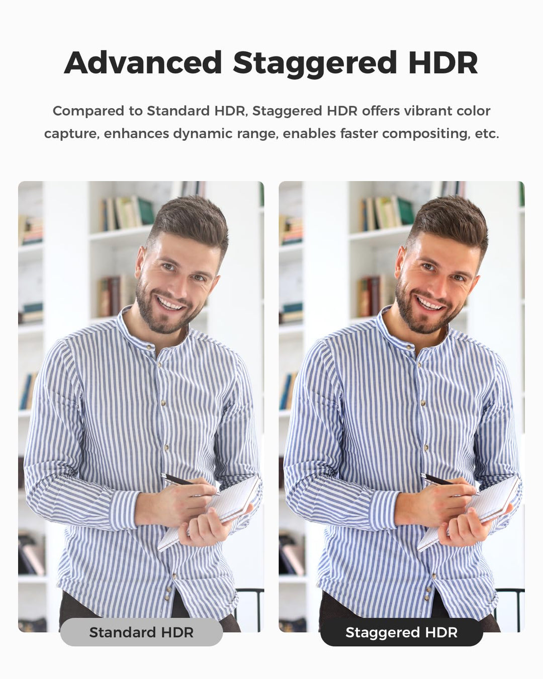 Webcam 1080P 100FPS mit KI-Framing und Gestensteuerung - Bild 9