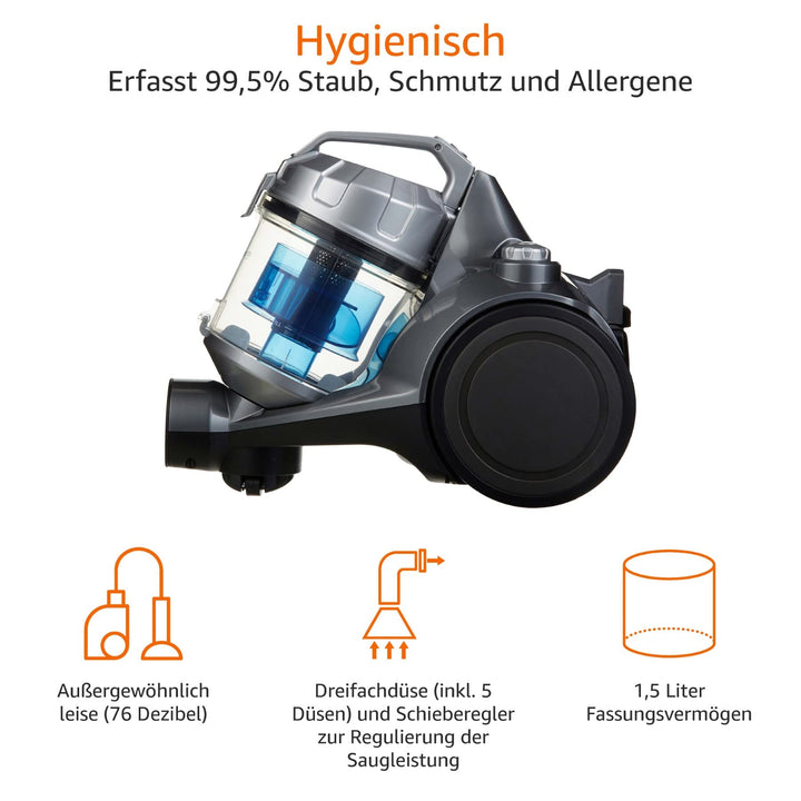 Beutellos Staubsauger Zyklus 700W 1,5L mit 5 Aufsätzen - Bild 4