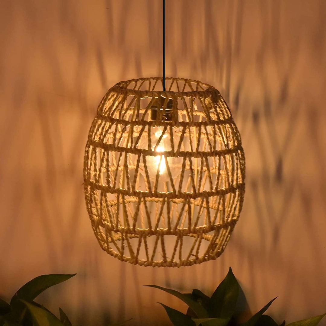 Rattan Pendelleuchte Batterie IP66 Aussen &amp; Innen 3er-Set - Bild 5