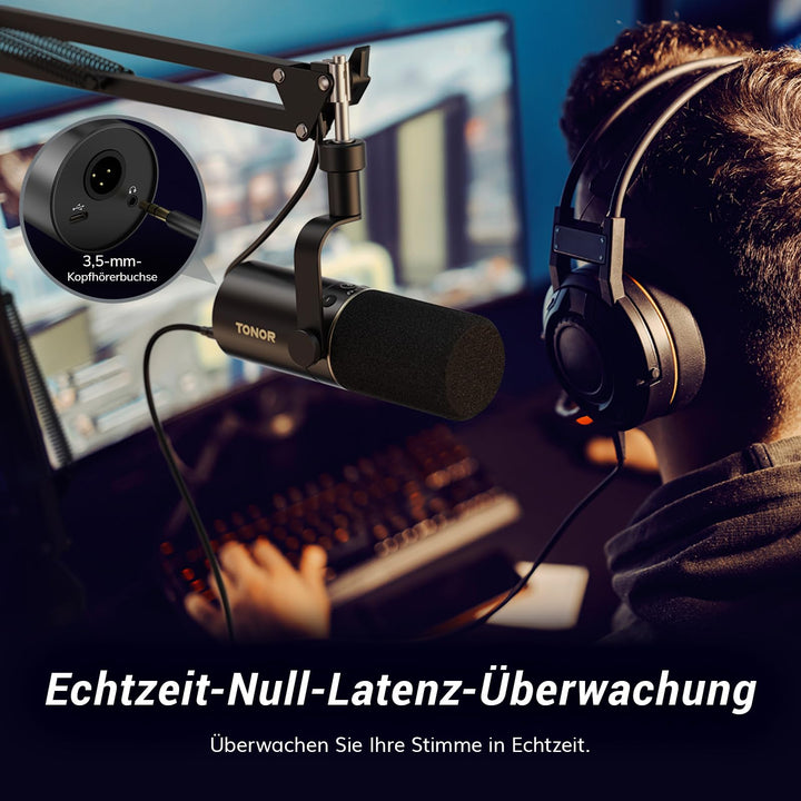 Dynamisches Podcast-Mikrofon XLR/USB mit Arm Nierencharakteristik - Bild 8