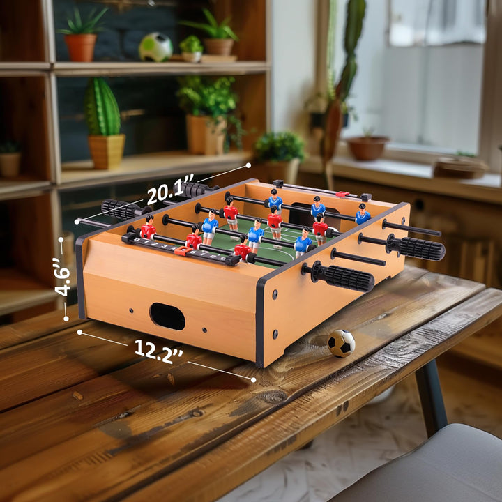 Mini Tischkicker klappbar für Kinder, Edelstahlstangen, 51x31cm - Bild 7