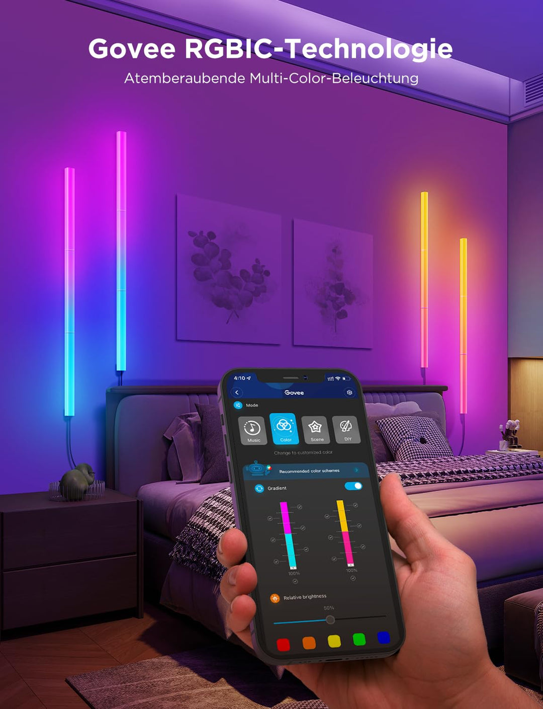 LED Wandleuchten RGBIC Gaming 6er-Set mit App-Steuerung - Bild 5