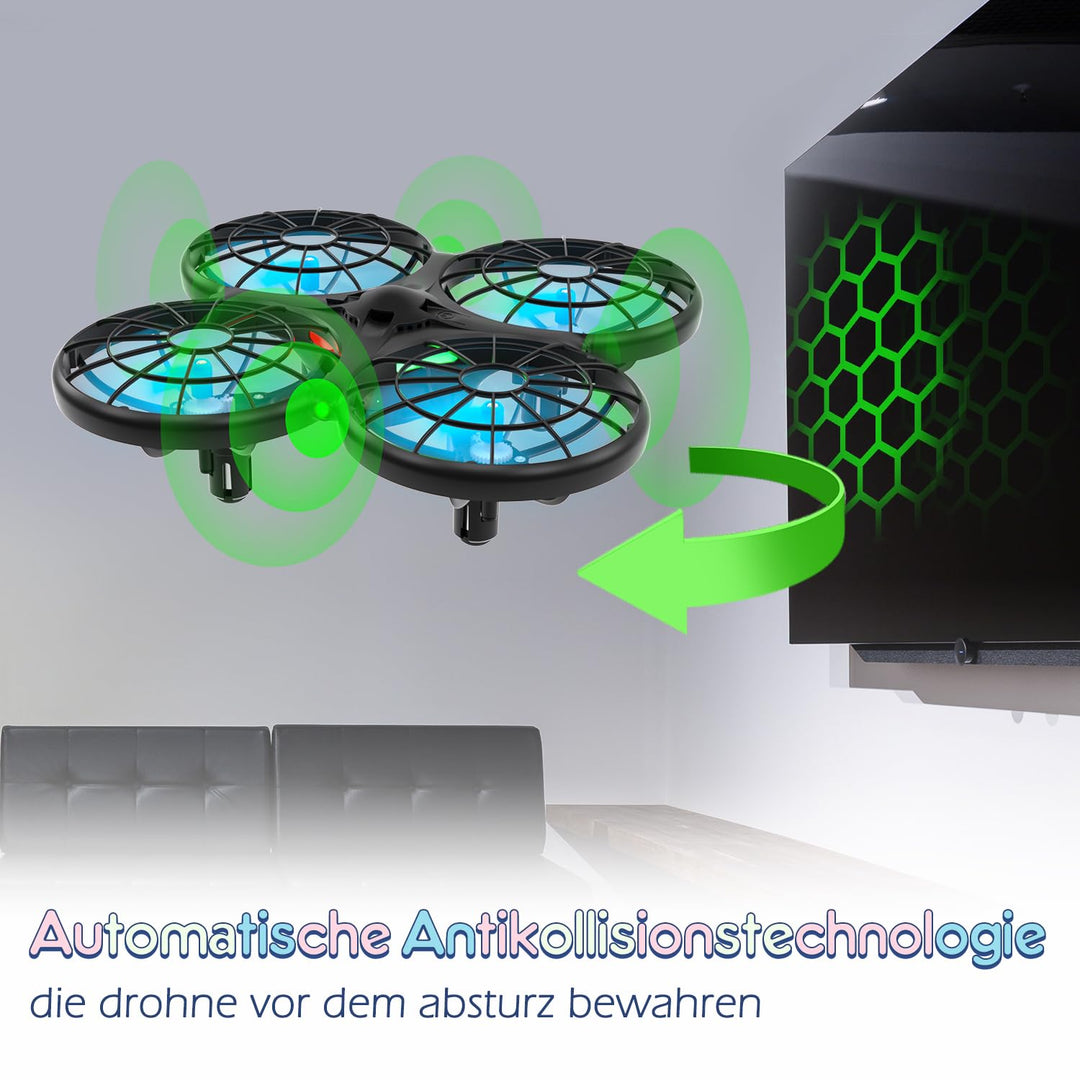Kinder-Drohne Mini mit Antikollision und Handsteuerung Blau - Bild 4