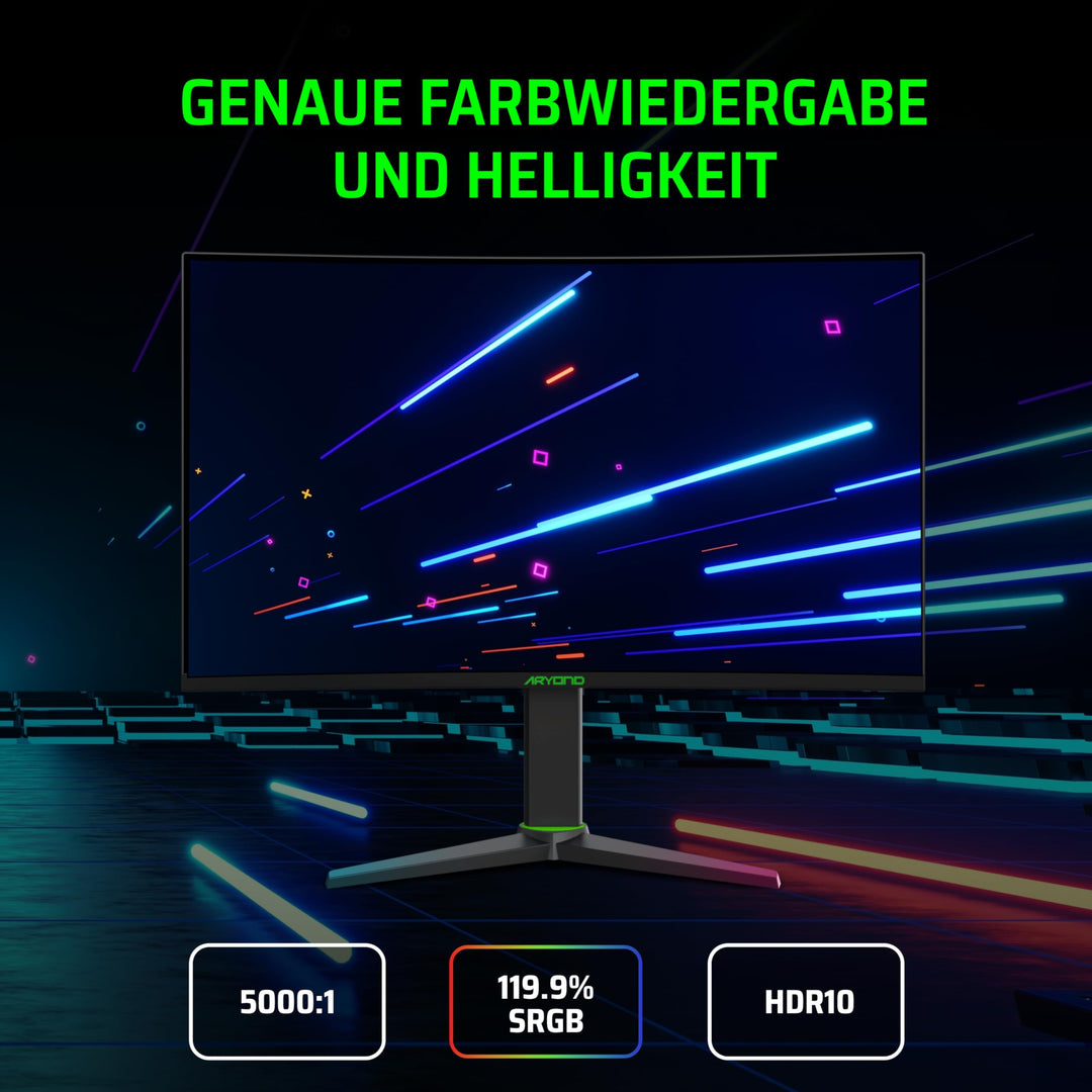Curved Gaming Monitor 27 Zoll QHD 180Hz 1ms mit FreeSync - Bild 5