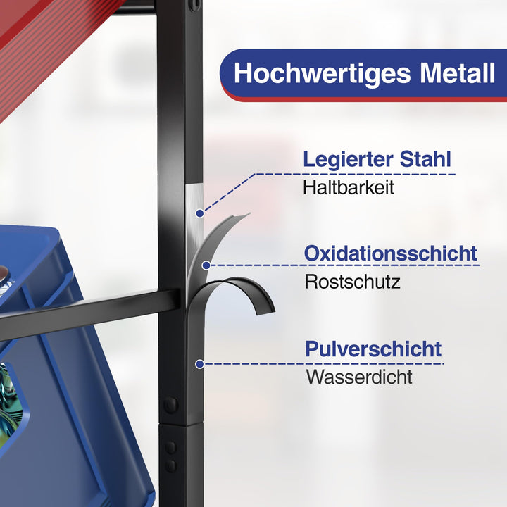 Getränkekistenregal Metall 3 Kisten 150 kg schwarz - Bild 4