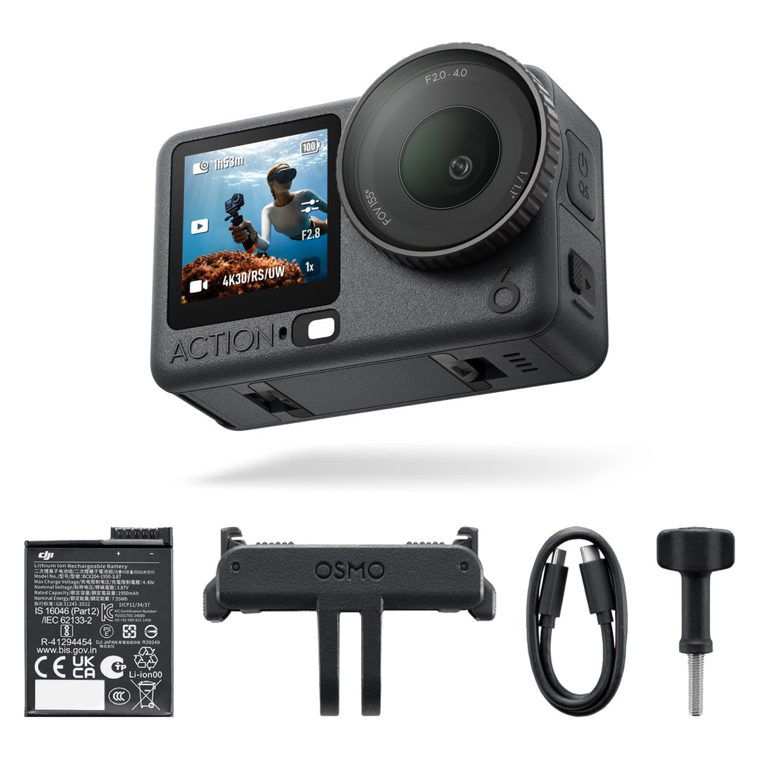 Action-Cam 4K/8K mit variabler Blende, 50 GB Speicher, wasserdicht bis 20 m