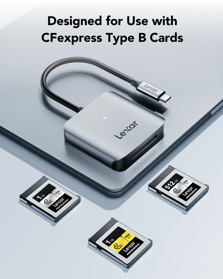CFexpress Typ B Kartenleser USB 3.2 Gen 2 mit integriertem Kabel - Bild 4