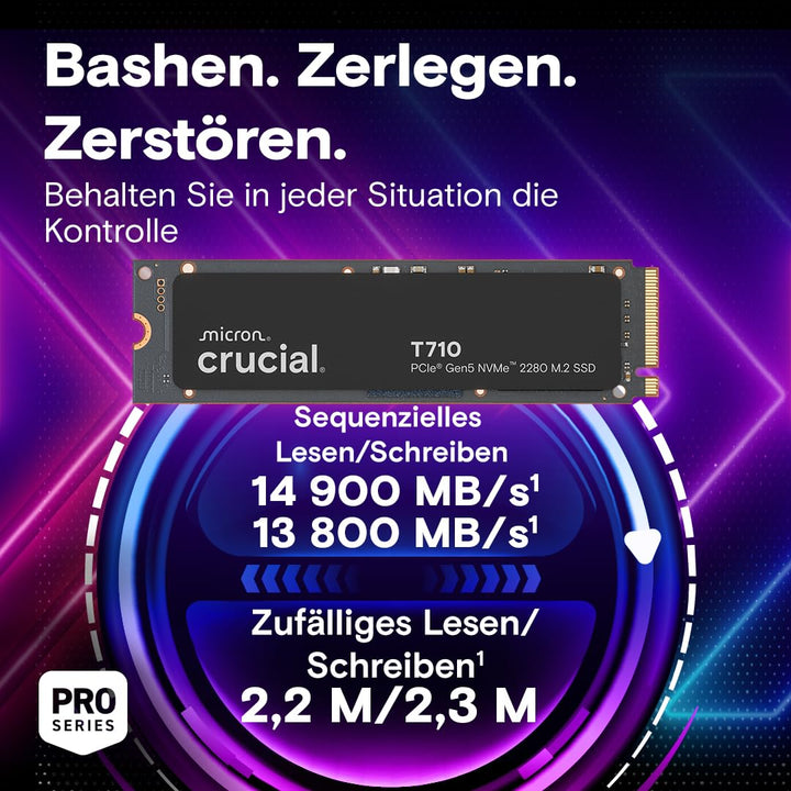 NVMe SSD 2TB PCIe 5.0 Gen5 M.2 bis 14.500 MB/s Lesen - Bild 2