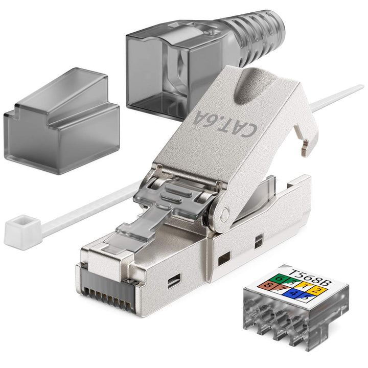 RJ45 Netzwerkstecker CAT 6a LSA geschirmt 10 Gbit/s 24er-Set - Bild 2