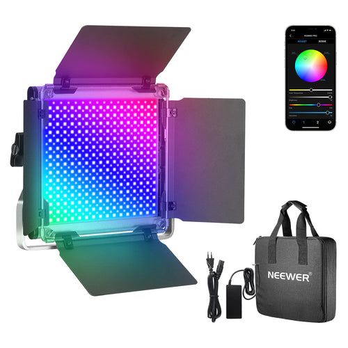 LED Videoleuchte RGB 50W Panel 660 LEDs CRI 97 mit App-Steuerung