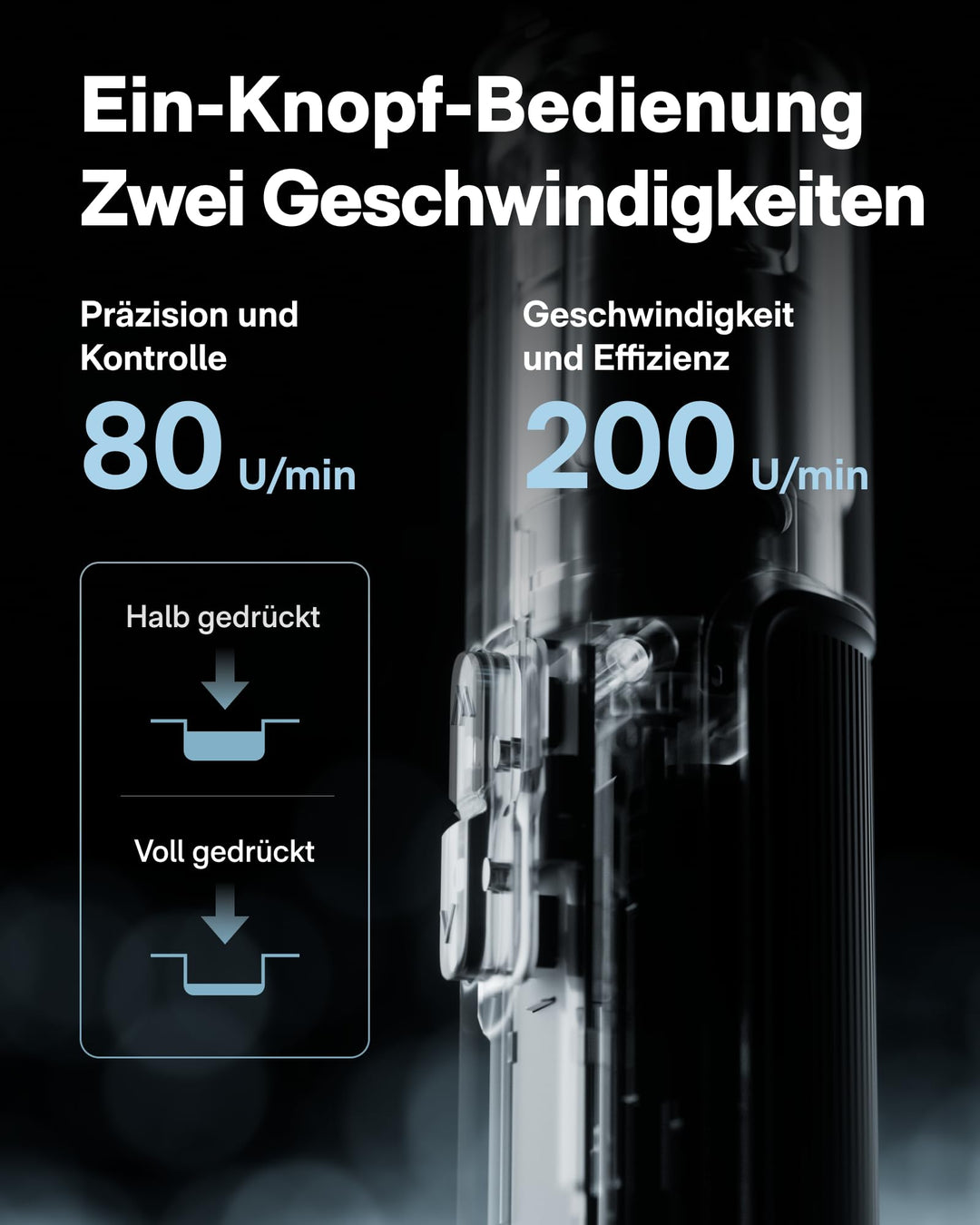 Elektrischer Schraubendreher Set 30 Bits USB-C mit Display - Bild 7