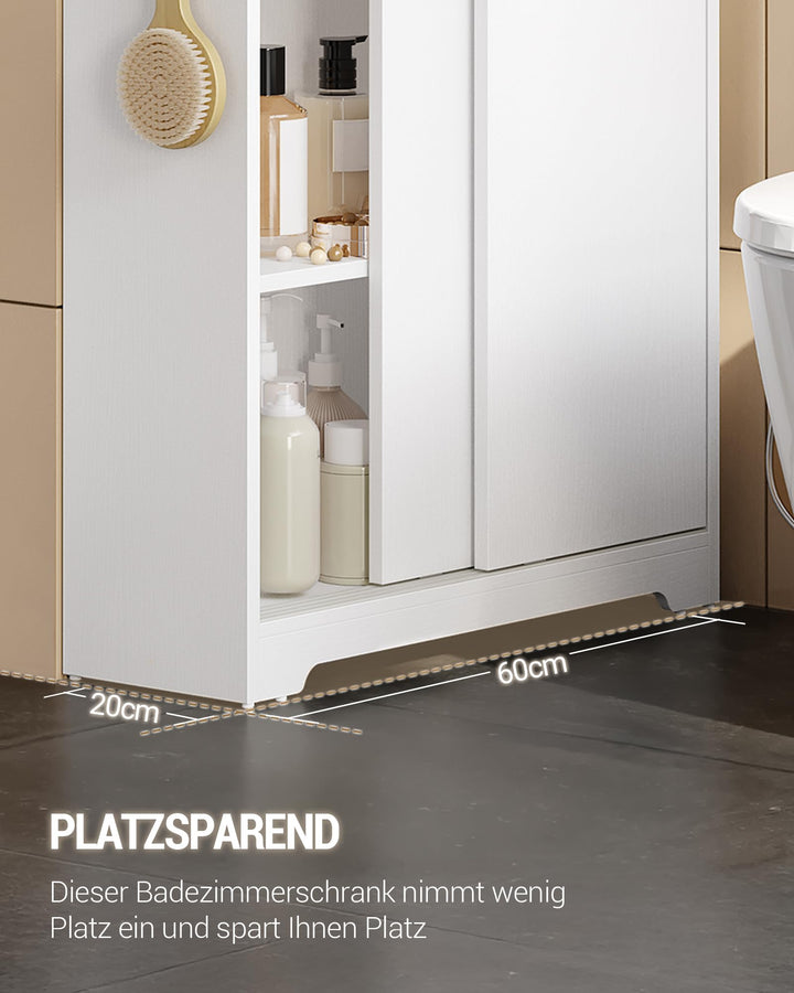 Badezimmerschrank Nischenschrank mit Schiebetür und verstellbaren Ablagen - Bild 6