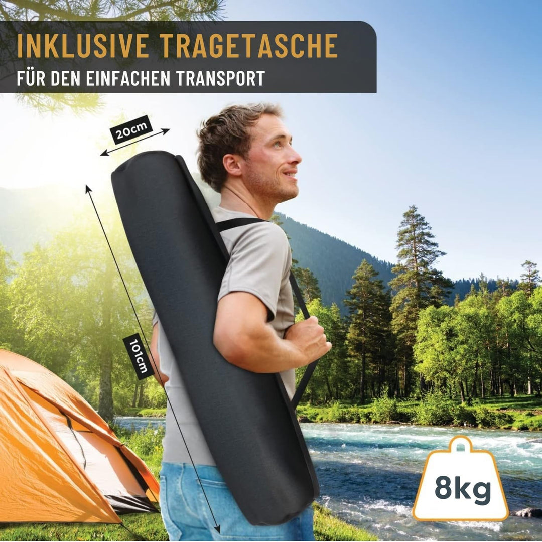 Feldbett XXL 210x72x45 cm Stahl-Alu bis 200 kg für Camping - Bild 5