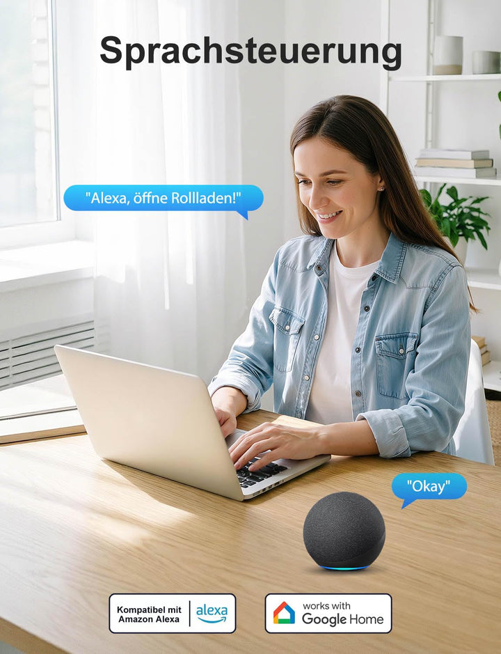WLAN Rolladenschalter Touch 4er-Set Alexa Google Siri kompatibel - Bild 2