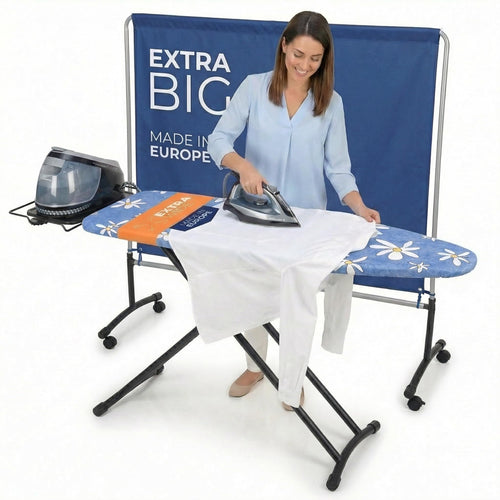 Bügelbrett XXL 130x48 cm höhenverstellbar für Dampfbügelstation