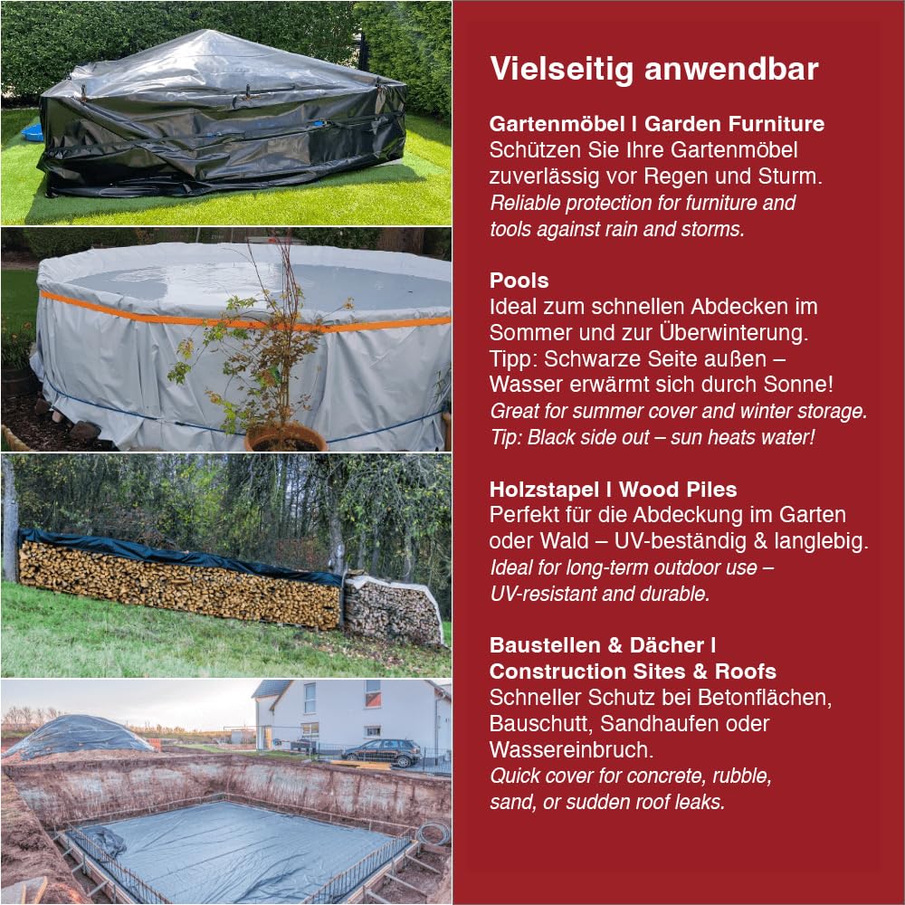 Silofolie 6x12m schwarz 5-lagig UV-stabil für Landwirtschaft - Bild 2