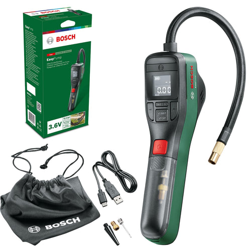 Akku-Luftpumpe 10,3 bar USB-C mit Autostopp für Fahrrad & Auto