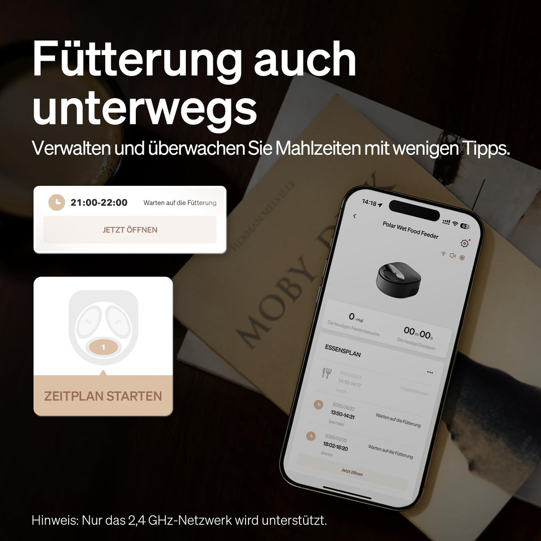 Nassfutter-Futterautomat mit Halbleiterkühlung WLAN 3 Kammern - Bild 4