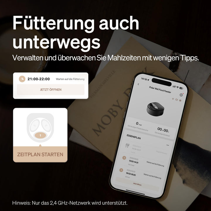 Nassfutter-Futterautomat mit Halbleiterkühlung WLAN 3 Kammern - Bild 4