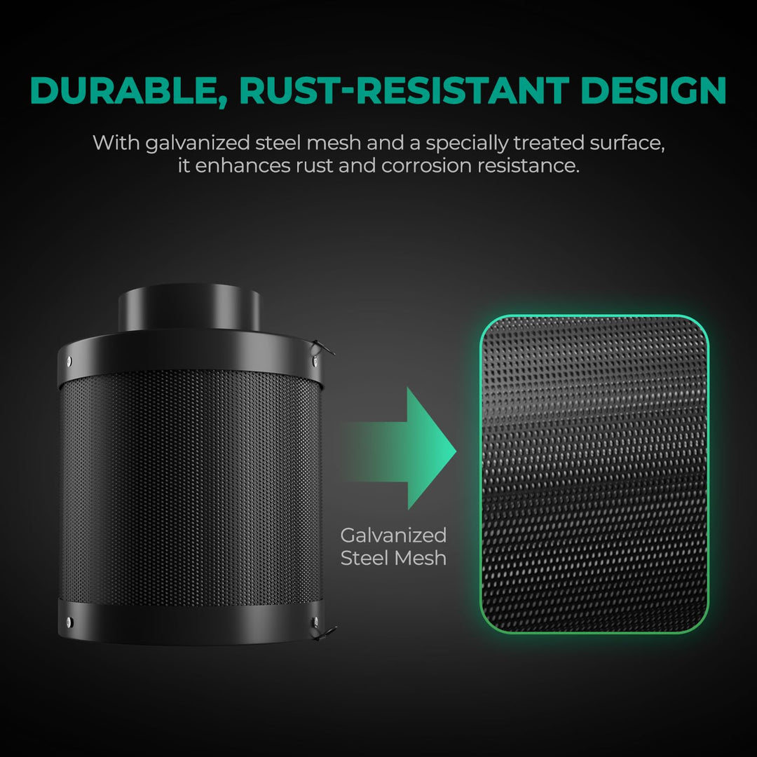 Aktivkohlefilter 100mm für Growzelt mit australischer Aktivkohle - Bild 3
