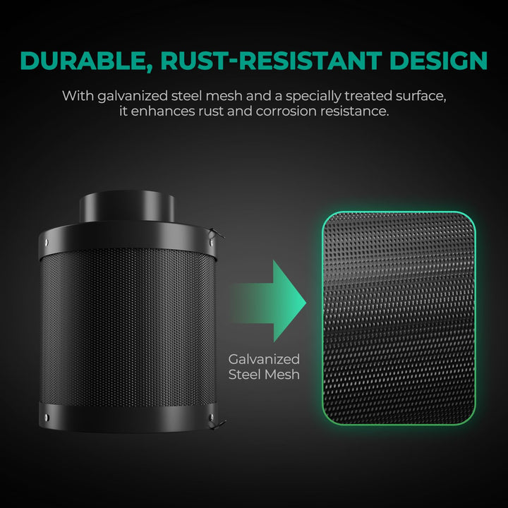 Aktivkohlefilter 100mm für Growzelt mit australischer Aktivkohle - Bild 3