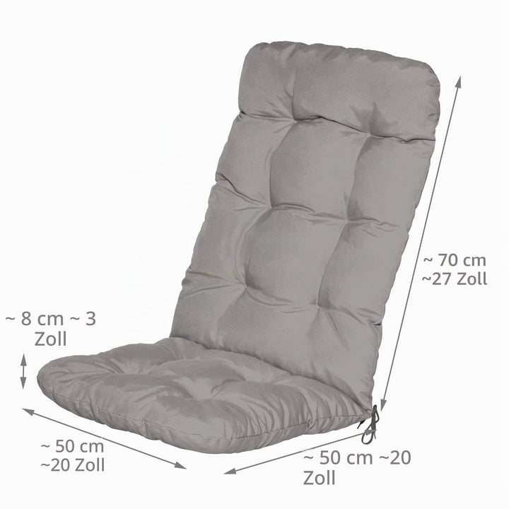 Hochlehner Auflagen 2er Set 100% Polyester UV5 für Gartenstühle - Bild 3