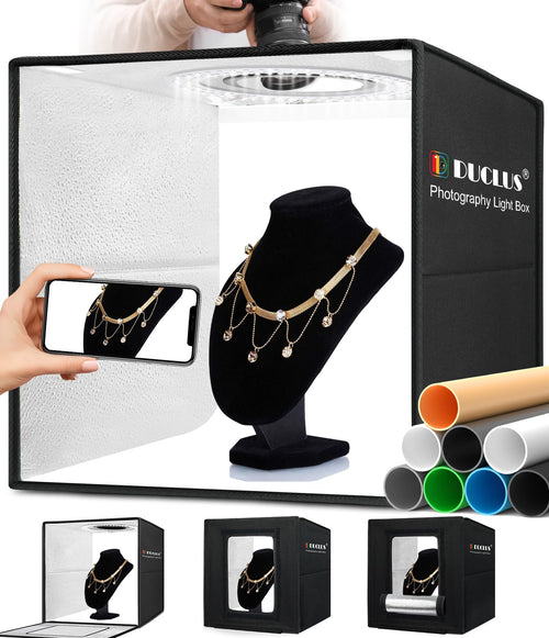 Fotobox 40x40 cm 160 LEDs dimmbar für Produktfotografie