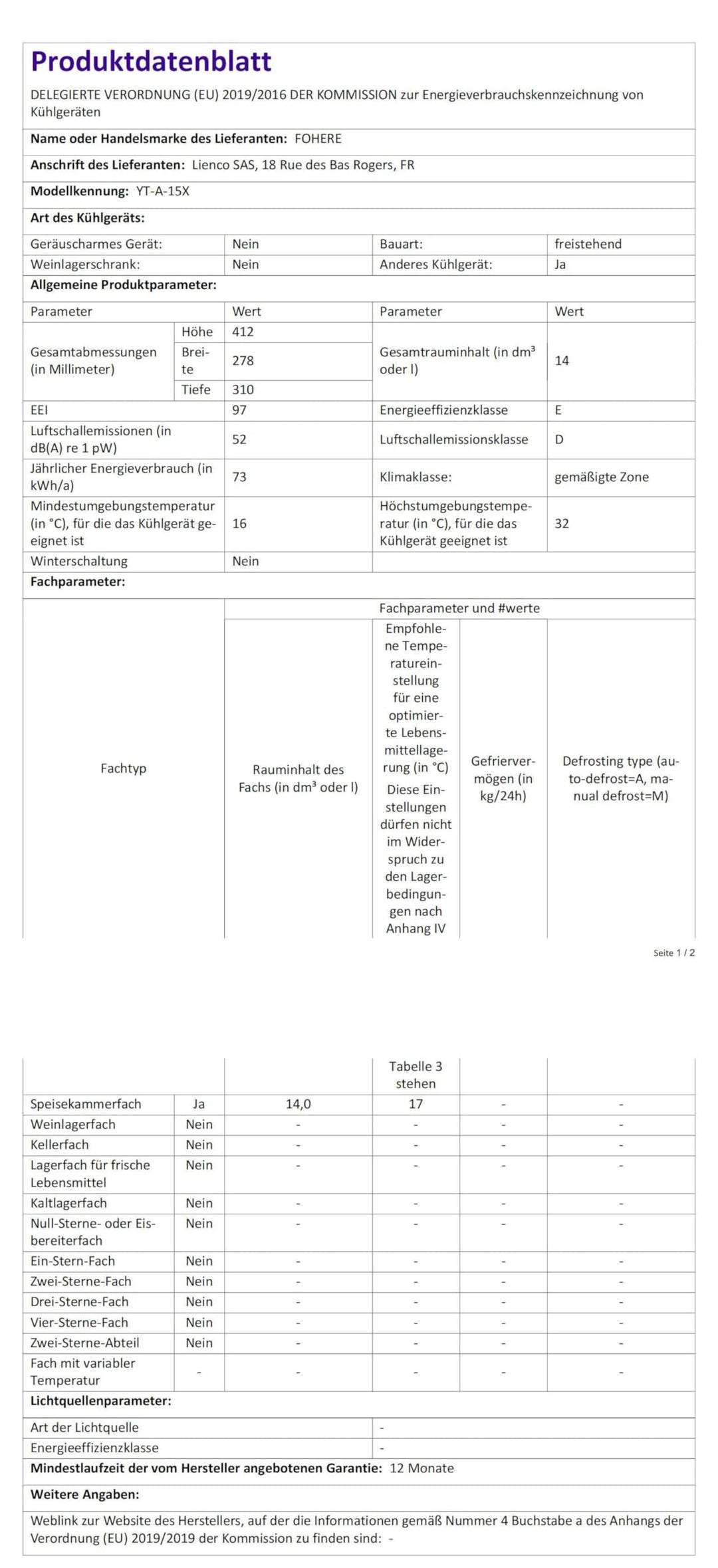 Mini Kühlschrank 15L mit Kühl- und Heizfunktion, ECO-Modus, Schwarz - Bild 10
