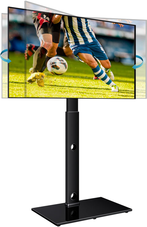 TV Ständer höhenverstellbar 30-70 Zoll schwenkbar mit Glasregal
