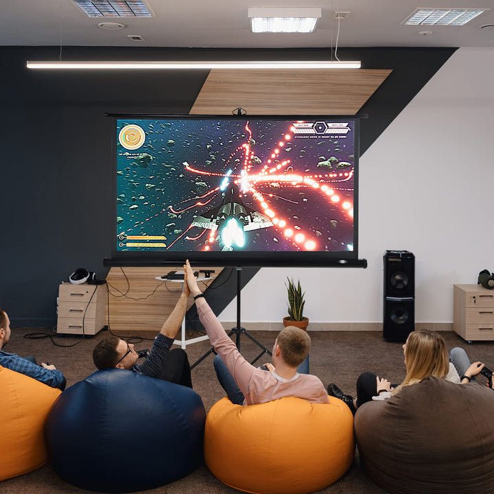 Beamer Leinwand mit Stativ 99 Zoll 178x178cm höhenverstellbar - Bild 7