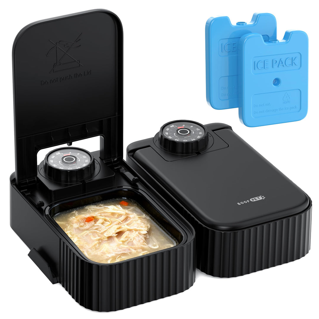 Nassfutter-Automat Katze 2x350ml mit 48h Timer und Frischhaltefunktion