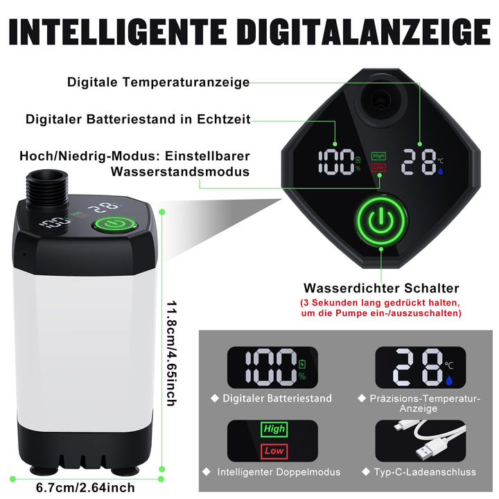 Campingdusche Tragbar 6000mAh Akku IPX7 4 Duschmodi - Bild 4