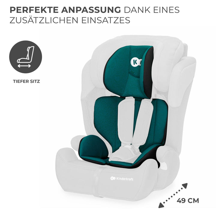 Kindersitz i-Size 76-150 cm 9-36 kg mit 11-facher Kopfstütze Grün - Bild 7
