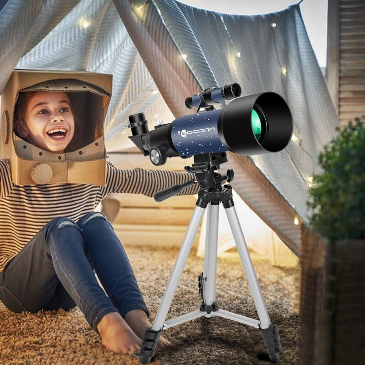 Refraktor Teleskop 70mm Apertur 400mm für Einsteiger mit Stativ - Bild 6
