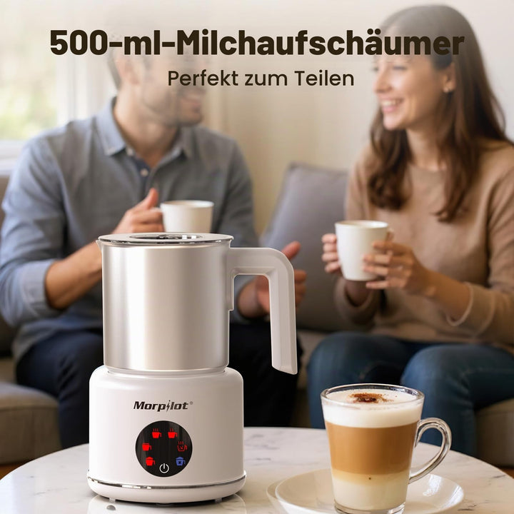 Milchaufschäumer elektrisch 6-in-1 500ml Edelstahl spülmaschinenfest - Bild 3