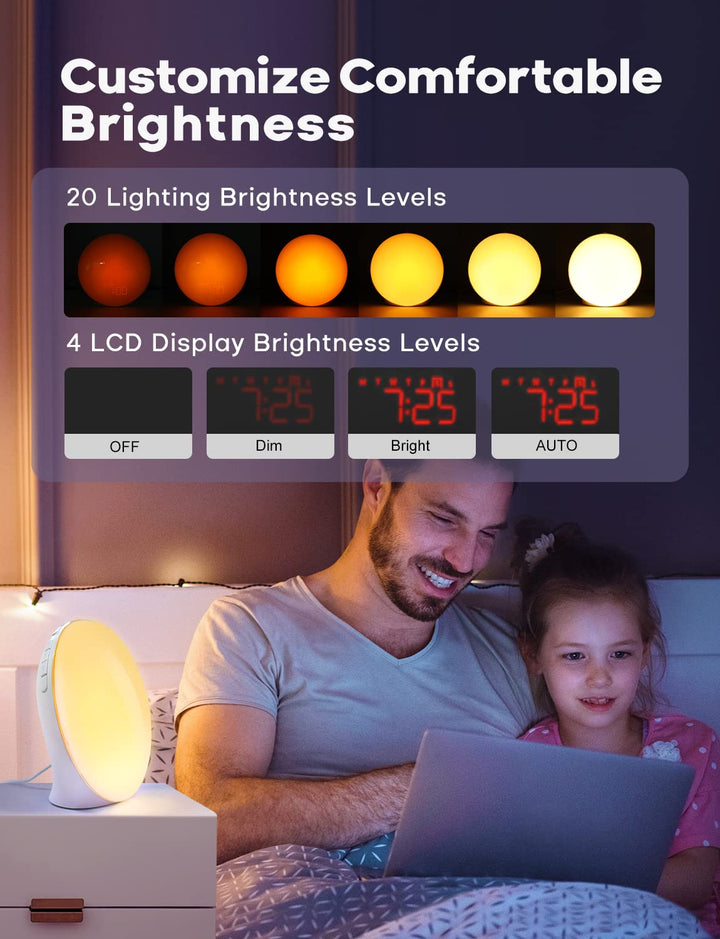 Lichtwecker mit Sonnenaufgang-Simulation 360° LED FM-Radio - Bild 3