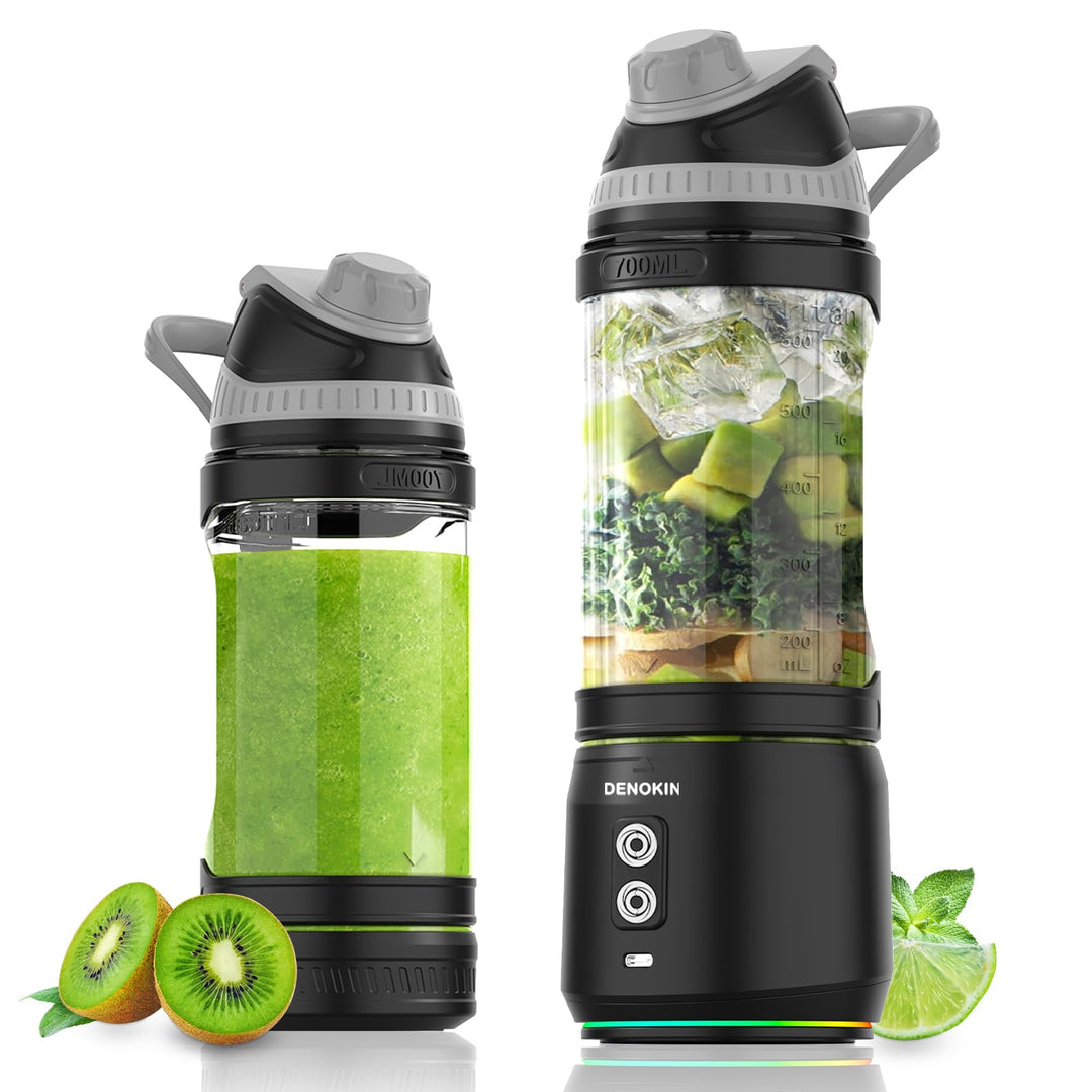 Tragbarer Mixer 700ml mit 6 Edelstahlklingen USB-C wiederaufladbar