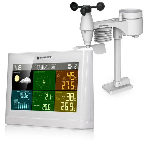 Funkwetterstation 5-in-1 mit Farbdisplay 7,3 Zoll und Aussensensor