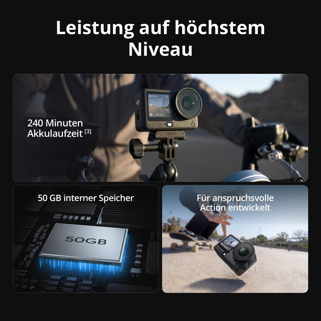 Action-Cam 8K 1/1.1-Zoll-Sensor variable Blende 2 Akkus Wasserdicht - Bild 11