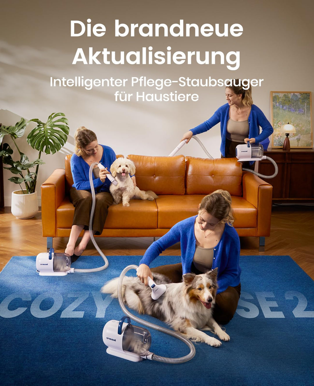 Hundeschermaschine mit Staubsauger 6-in-1 Set 2L Behälter - Bild 2