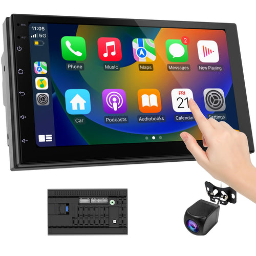 2-DIN Autoradio 7 Zoll Android 13 Wireless CarPlay Android Auto GPS