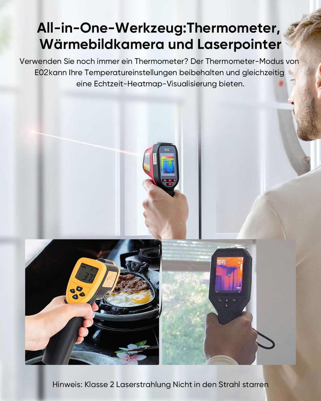 Wärmebildkamera 240x240 SuperIR mit Laserpointer 20Hz -20 bis 400°C - Bild 7