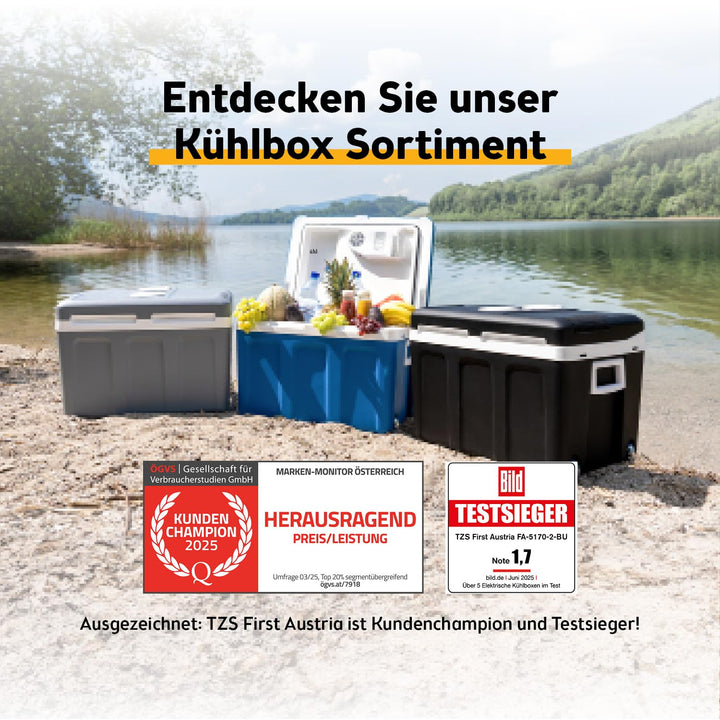 Elektrische Kühlbox 45L 12V/230V mit Rollen, kühlt &amp; wärmt - Bild 7